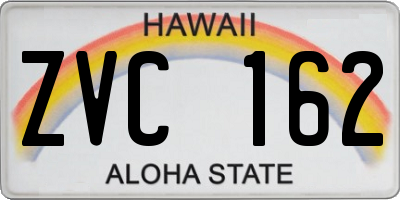 HI license plate ZVC162