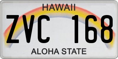 HI license plate ZVC168