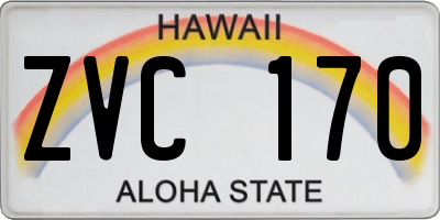 HI license plate ZVC170
