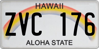 HI license plate ZVC176