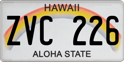 HI license plate ZVC226