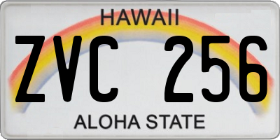 HI license plate ZVC256