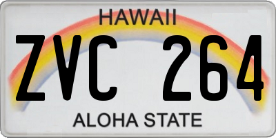 HI license plate ZVC264