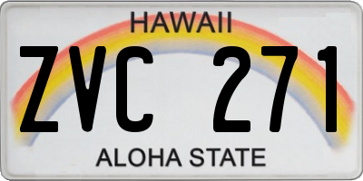 HI license plate ZVC271