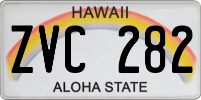 HI license plate ZVC282