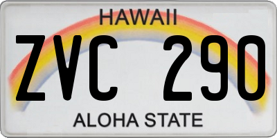 HI license plate ZVC290