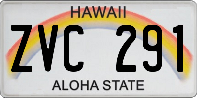 HI license plate ZVC291
