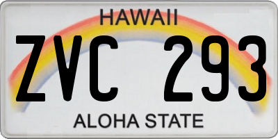 HI license plate ZVC293