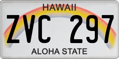HI license plate ZVC297