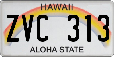 HI license plate ZVC313