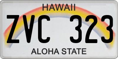 HI license plate ZVC323