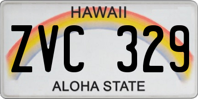 HI license plate ZVC329