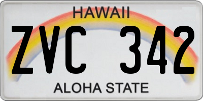HI license plate ZVC342