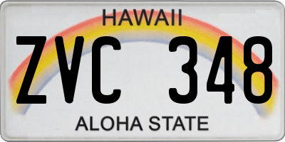 HI license plate ZVC348