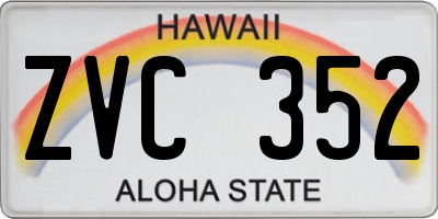 HI license plate ZVC352