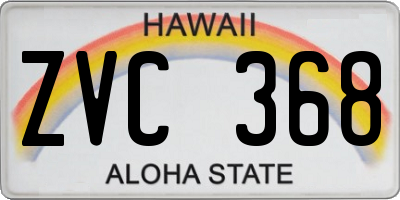 HI license plate ZVC368