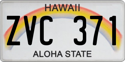 HI license plate ZVC371