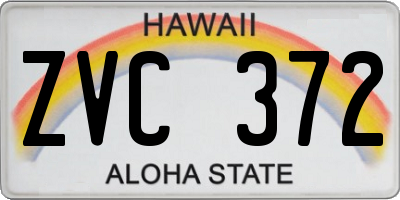 HI license plate ZVC372