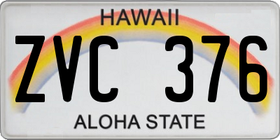 HI license plate ZVC376