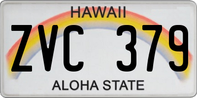 HI license plate ZVC379