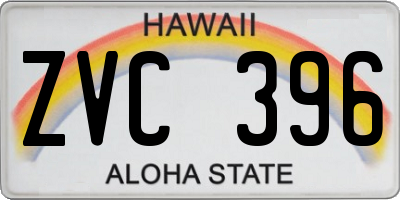HI license plate ZVC396
