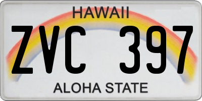 HI license plate ZVC397