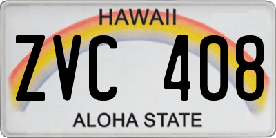 HI license plate ZVC408