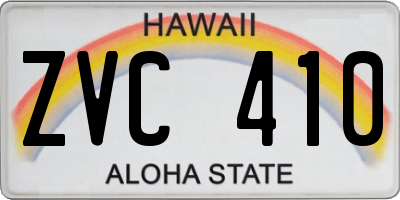 HI license plate ZVC410