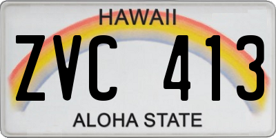 HI license plate ZVC413