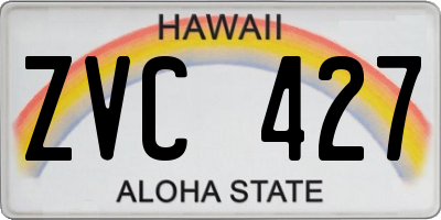 HI license plate ZVC427