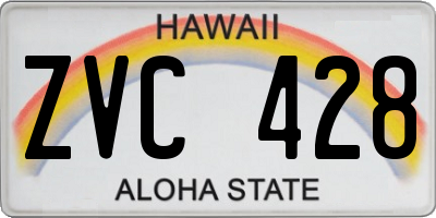 HI license plate ZVC428