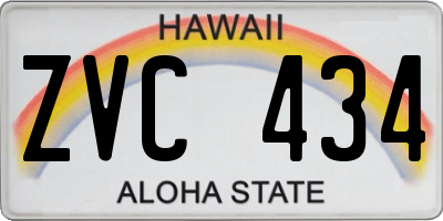 HI license plate ZVC434