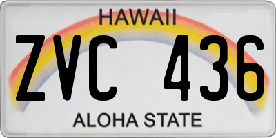 HI license plate ZVC436