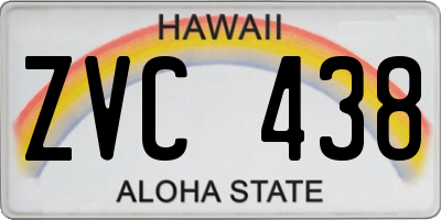 HI license plate ZVC438