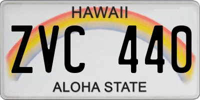HI license plate ZVC440