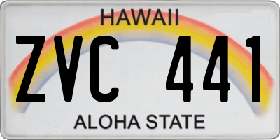 HI license plate ZVC441