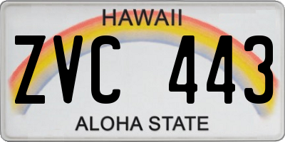 HI license plate ZVC443