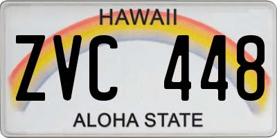 HI license plate ZVC448