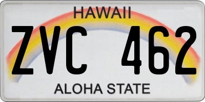HI license plate ZVC462