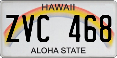 HI license plate ZVC468