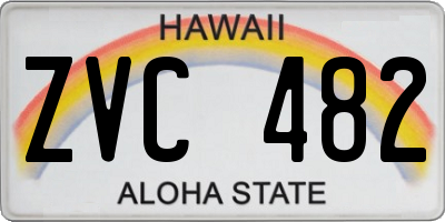 HI license plate ZVC482