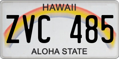HI license plate ZVC485