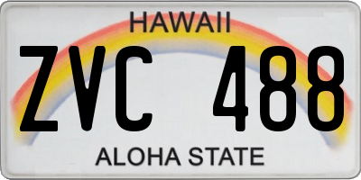 HI license plate ZVC488