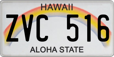 HI license plate ZVC516