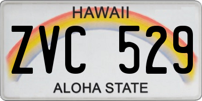 HI license plate ZVC529