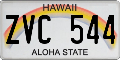 HI license plate ZVC544