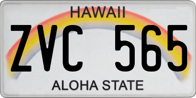 HI license plate ZVC565