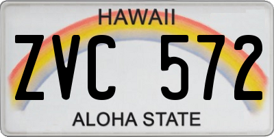 HI license plate ZVC572