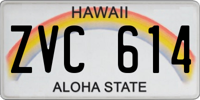 HI license plate ZVC614