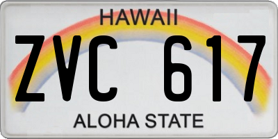 HI license plate ZVC617
